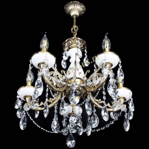 Люстра бронзовая Атланта из мрамора №5/3 Лучик в Ижевске Гусь Хрустальный