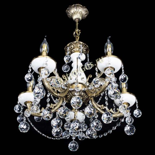 Люстра бронзовая Атланта из мрамора №5/3 Шар в Ижевске Гусь Хрустальный