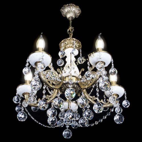 Люстра бронзовая Атланта из мрамора №5/3 Шар в Ижевске Гусь Хрустальный