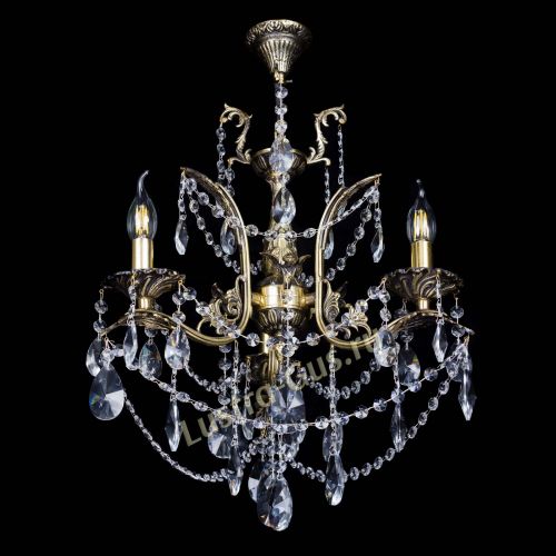 Бронзовая люстра Гелла №3 лучик в Ижевске Гусь Хрустальный