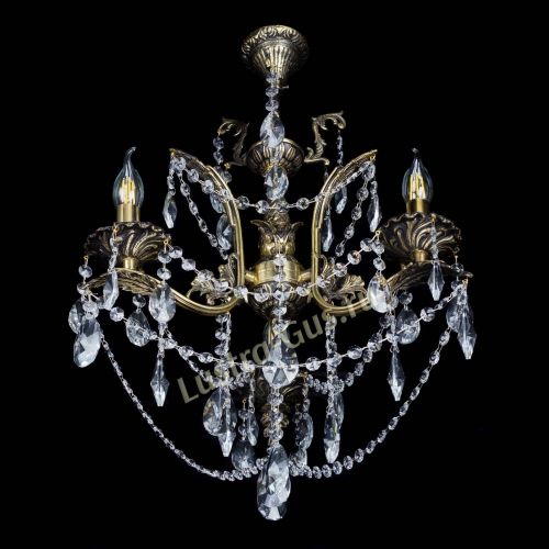 Бронзовая люстра Гелла №3 лучик в Ижевске Гусь Хрустальный