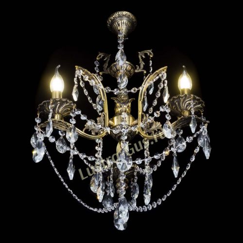 Бронзовая люстра Гелла №3 лучик в Ижевске Гусь Хрустальный