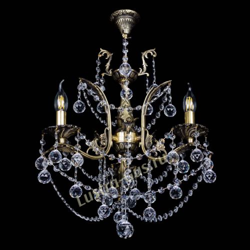 Бронзовая люстра Гелла №3 шар в Ижевске Гусь Хрустальный