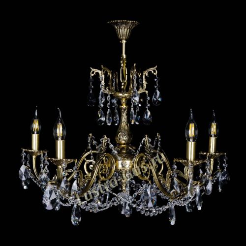 Бронзовая люстра Кассандра №5 лучик в Ижевске Гусь Хрустальный