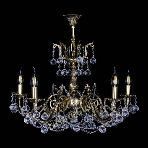 Бронзовая люстра Кассандра №5 шар в Ижевске Гусь Хрустальный