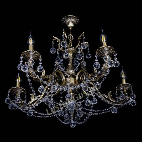 Бронзовая люстра Кассандра №5 шар в Ижевске Гусь Хрустальный