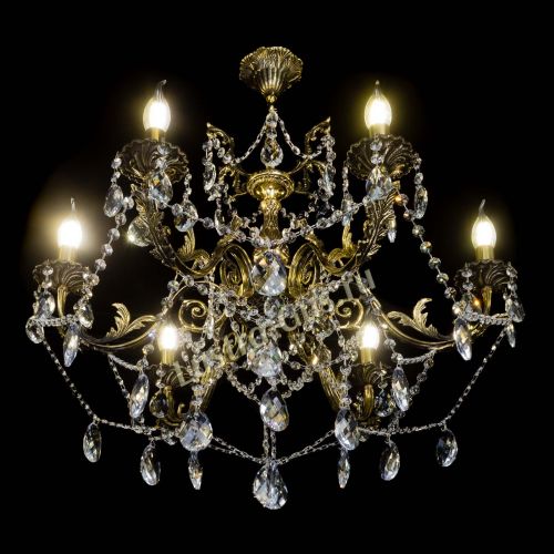 Бронзовая люстра Кассандра №6/2 баден в Ижевске Гусь Хрустальный