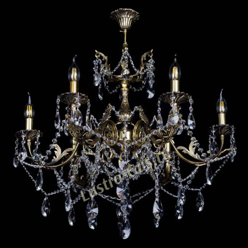  Бронзовая люстра Кассандра №6/2 лучик в Ижевске Гусь Хрустальный