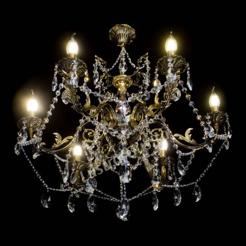  Бронзовая люстра Кассандра №6/2 лучик в Ижевске Гусь Хрустальный