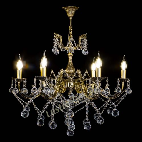 Бронзовая люстра Кассандра №6/2 шар в Ижевске Гусь Хрустальный