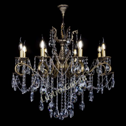 Бронзовая люстра Мелания №8/2 баден в Ижевске Гусь Хрустальный