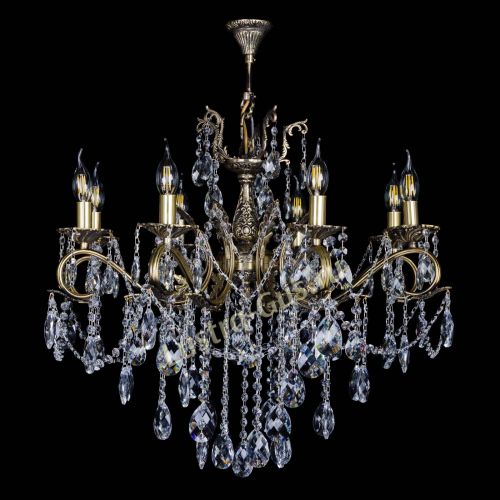 Бронзовая люстра Мелания №8/2 баден в Ижевске Гусь Хрустальный