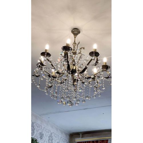 Бронзовая люстра Мелания №8/2 шар в Ижевске Гусь Хрустальный