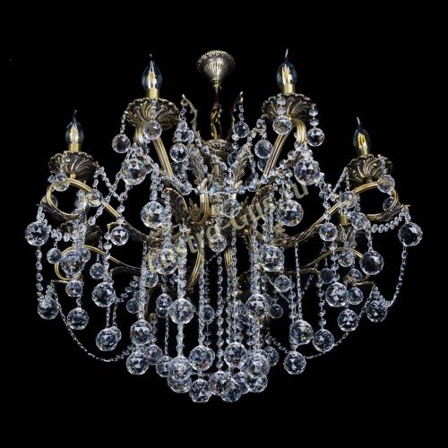 Бронзовая люстра Мелания №8/2 шар в Ижевске Гусь Хрустальный