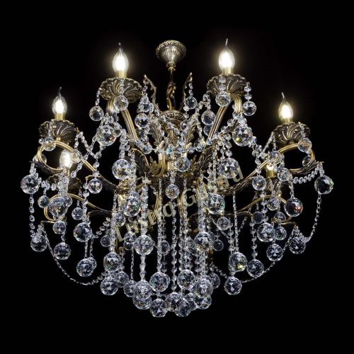 Бронзовая люстра Мелания №8/2 шар в Ижевске Гусь Хрустальный