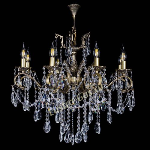 Бронзовая люстра Мелания №8/2 журавлик в Ижевске Гусь Хрустальный