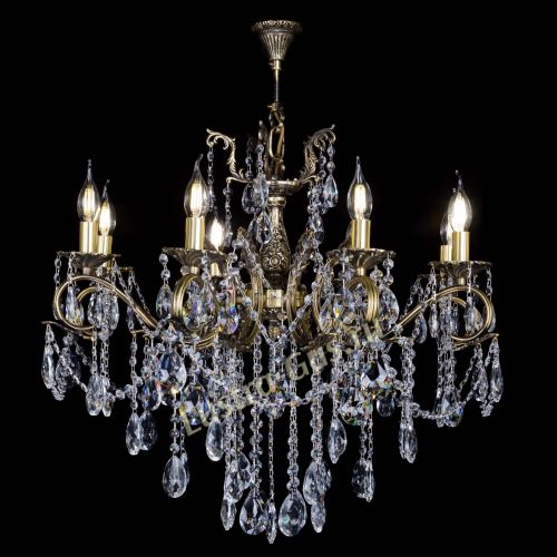 Бронзовая люстра Мелания №8/2 журавлик в Ижевске Гусь Хрустальный