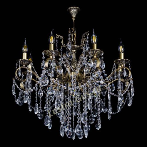 Бронзовая люстра Мелания №8/2 журавлик в Ижевске Гусь Хрустальный