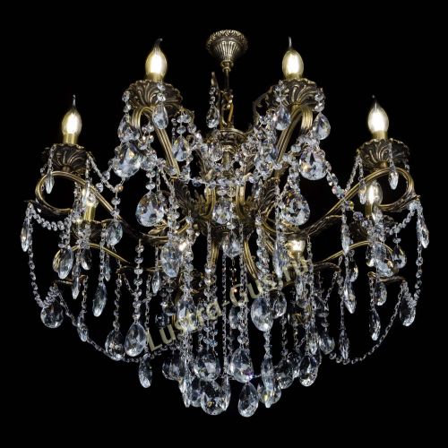 Бронзовая люстра Мелания №8/2 журавлик в Ижевске Гусь Хрустальный