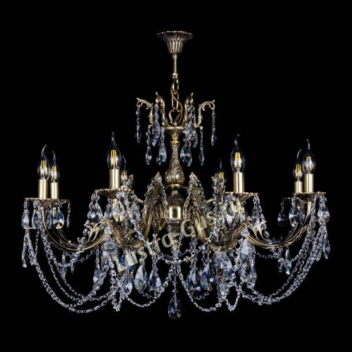 Бронзовая люстра Кассандра №8 лучик в Ижевске Гусь Хрустальный