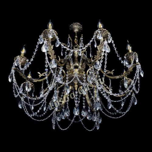 Бронзовая люстра Кассандра №8 лучик в Ижевске Гусь Хрустальный