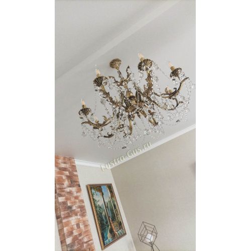 Бронзовая люстра Кассандра №8 шар в Ижевске Гусь Хрустальный