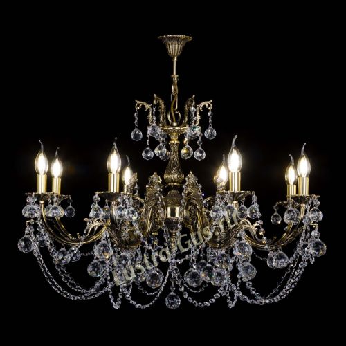 Бронзовая люстра Кассандра №8 шар в Ижевске Гусь Хрустальный