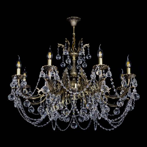 Бронзовая люстра Кассандра №8 шар в Ижевске Гусь Хрустальный