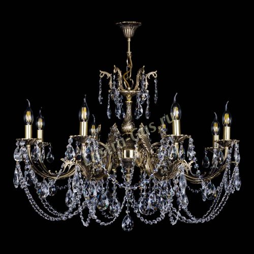 Бронзовая люстра Кассандра №8 журавлик в Ижевске Гусь Хрустальный