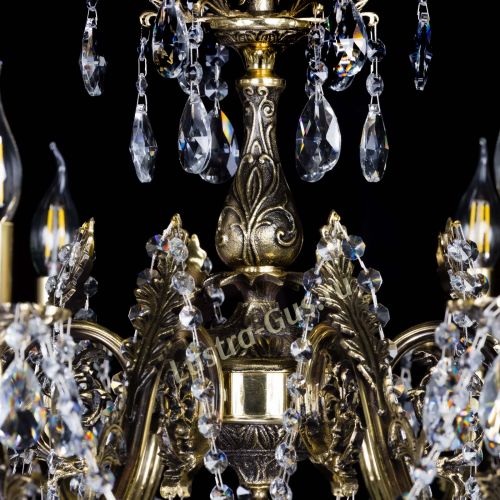 Бронзовая люстра Кассандра №8 журавлик в Ижевске Гусь Хрустальный