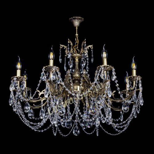 Бронзовая люстра Кассандра №8 журавлик в Ижевске Гусь Хрустальный