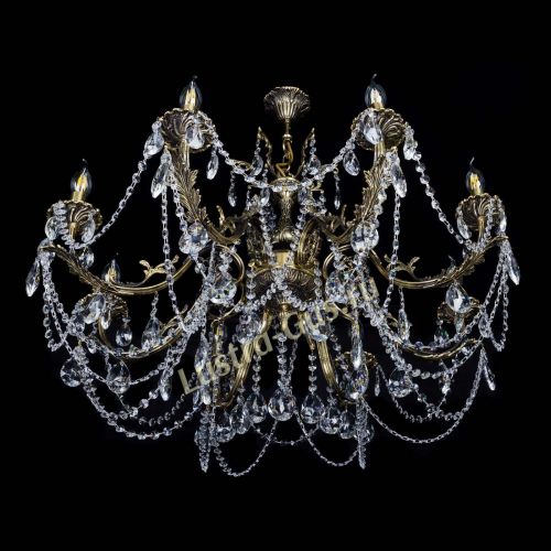 Бронзовая люстра Кассандра №8 журавлик в Ижевске Гусь Хрустальный