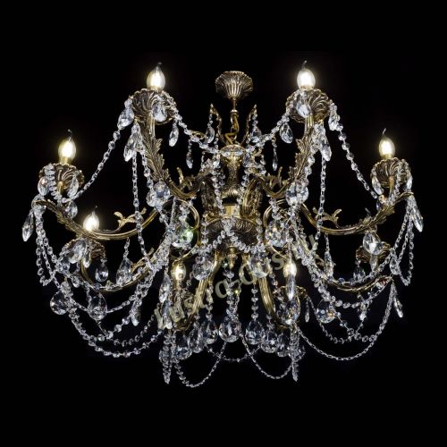 Бронзовая люстра Кассандра №8 журавлик в Ижевске Гусь Хрустальный