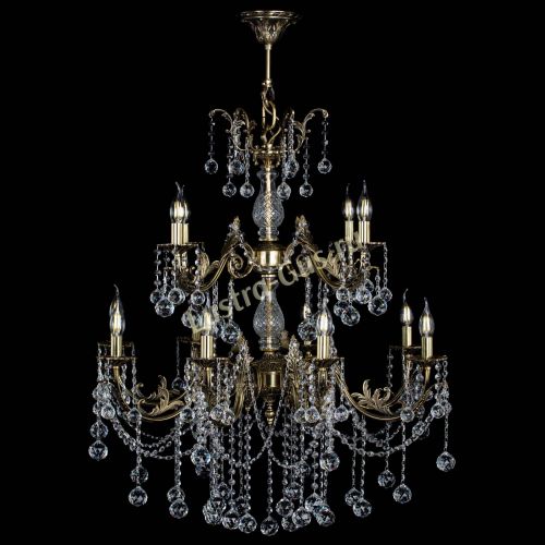 Люстра бронзовая Кассандра Алфея №12 шар в Ижевске Гусь Хрустальный