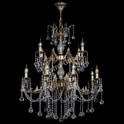 Люстра бронзовая Кассандра Алфея №12 шар в Ижевске Гусь Хрустальный