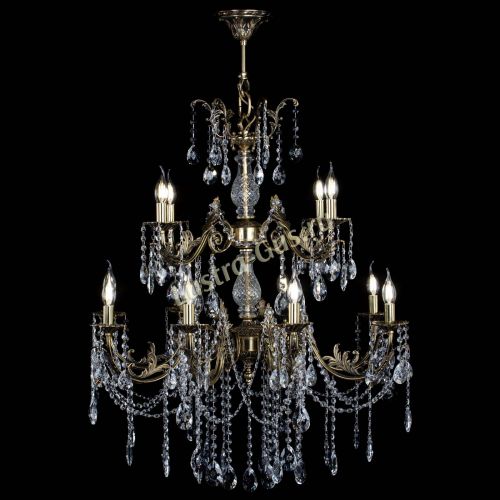 Люстра бронзовая Кассандра Алфея №12 звездочка в Ижевске Гусь Хрустальный