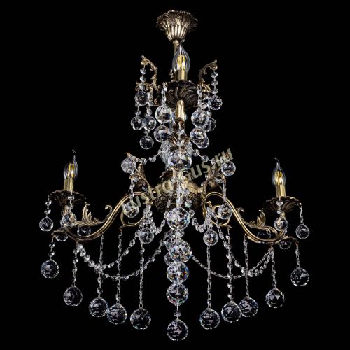 Люстра бронзовая Кассандра Алфея №3/1 шар в Ижевске Гусь Хрустальный