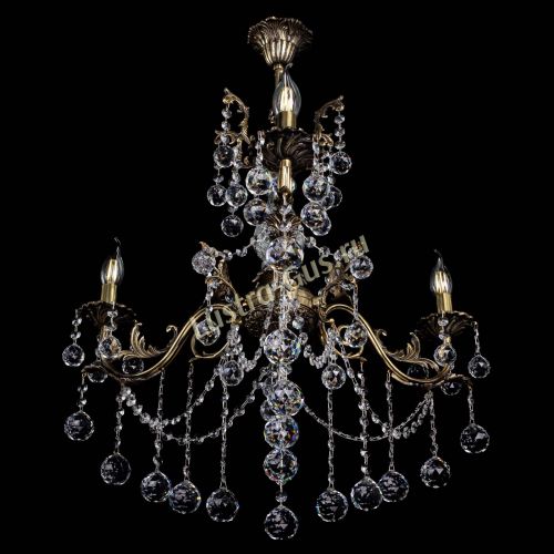 Люстра бронзовая Кассандра Алфея №3/1 шар в Ижевске Гусь Хрустальный