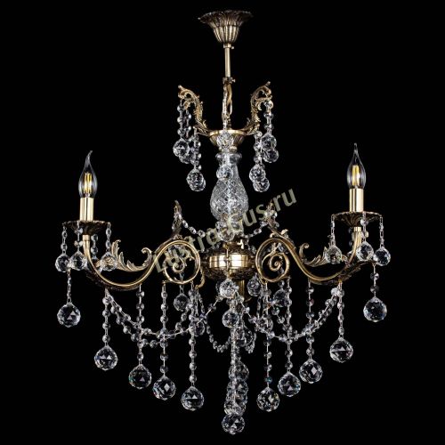 Люстра бронзовая Кассандра Алфея №3/1 шар в Ижевске Гусь Хрустальный