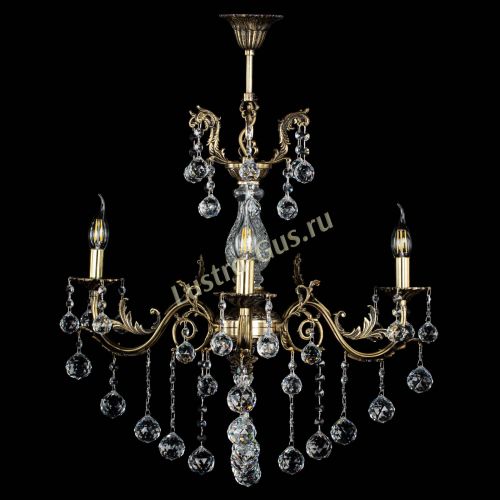 Люстра бронзовая Кассандра Алфея №3/2 шар в Ижевске Гусь Хрустальный