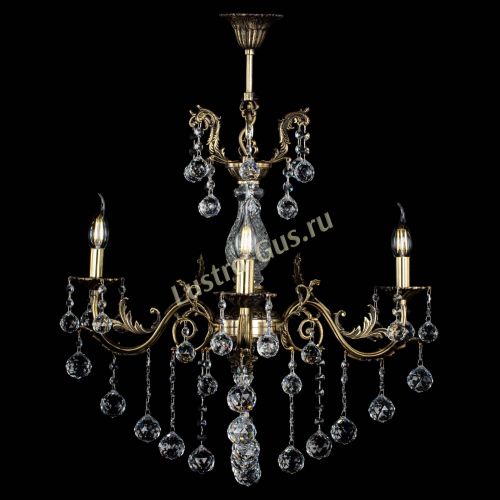 Люстра бронзовая Кассандра Алфея №3/2 шар в Ижевске Гусь Хрустальный