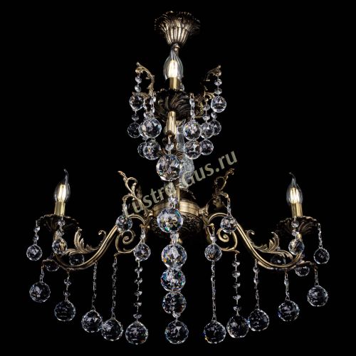 Люстра бронзовая Кассандра Алфея №3/2 шар в Ижевске Гусь Хрустальный