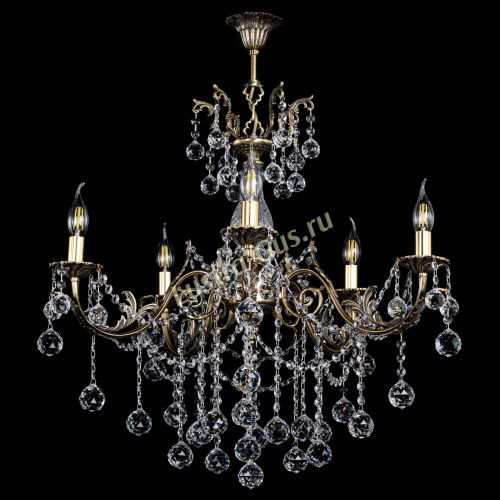 Люстра бронзовая Кассандра Алфея №5/1 шар в Ижевске Гусь Хрустальный