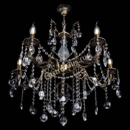 Люстра бронзовая Кассандра Алфея №5/1 звездочка в Ижевске Гусь Хрустальный