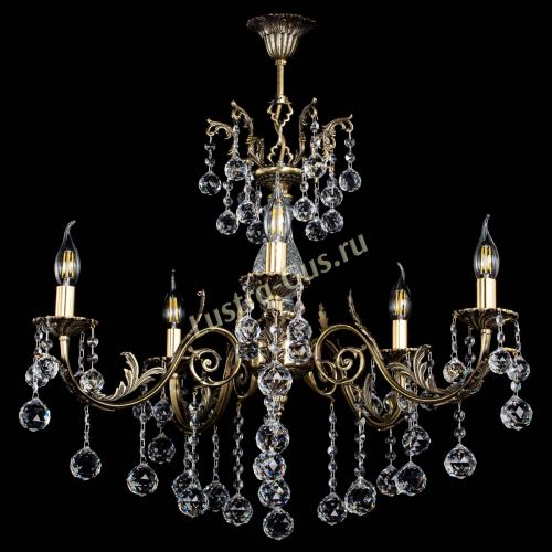 Люстра бронзовая Кассандра Алфея №5/2 шар в Ижевске Гусь Хрустальный