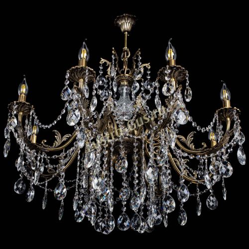 Люстра бронзовая Кассандра Алфея №8/1 баден в Ижевске Гусь Хрустальный