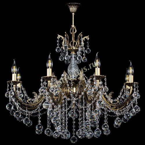 Люстра бронзовая Кассандра Алфея №8/1 шар в Ижевске Гусь Хрустальный