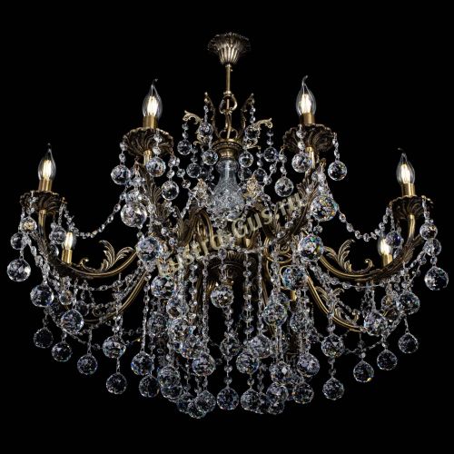 Люстра бронзовая Кассандра Алфея №8/1 шар в Ижевске Гусь Хрустальный