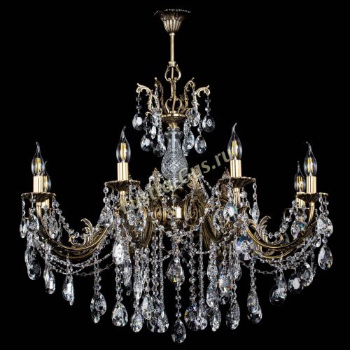 Люстра бронзовая Кассандра Алфея №8/1 звездочка в Ижевске Гусь Хрустальный