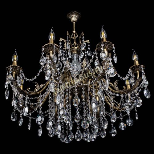 Люстра бронзовая Кассандра Алфея №8/1 звездочка в Ижевске Гусь Хрустальный